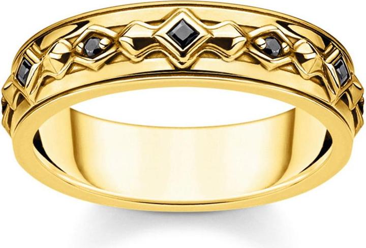 Produktbild Thomas Sabo Ring Schwarze Steine Gold (68, 925 Silber)