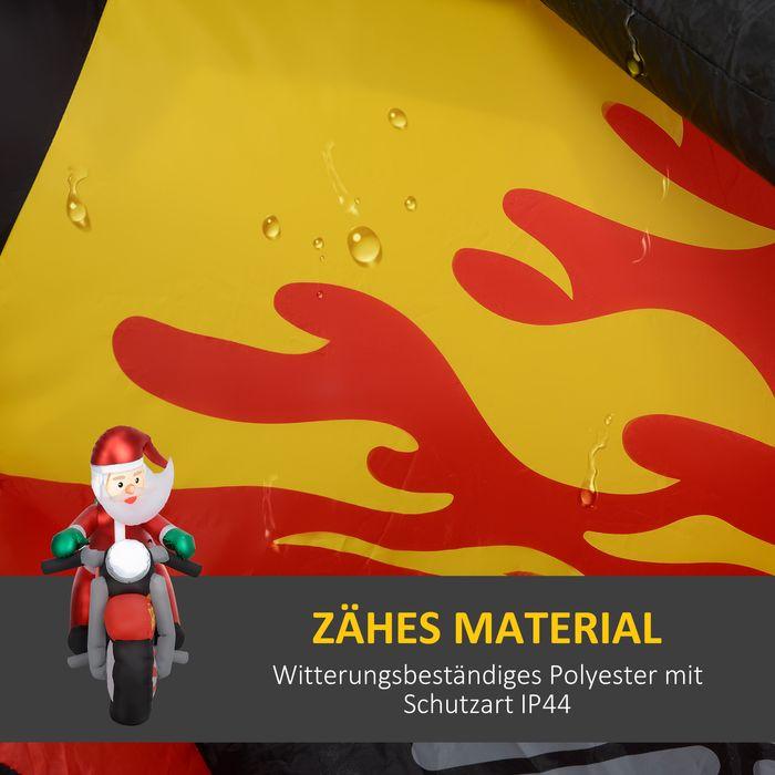 Produktbild Swisshandel24 Weihnachtsmann auf Motorrad, Gartendeko, LEDs, aufblasbar, wetterfest, 180 x 95 x 170 cm