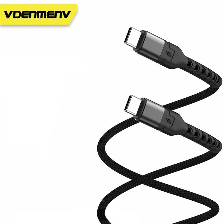 Produktbild DENMEN USB TYP-C AUF TYP-C KABEL SCHWARZ 5A 100w D59C-B (100 W)