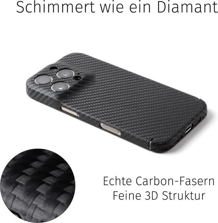 Produktbild Filono MagSafe Backcover aus echtem Carbon Carbon Black (Apple iPhone 16 Pro)