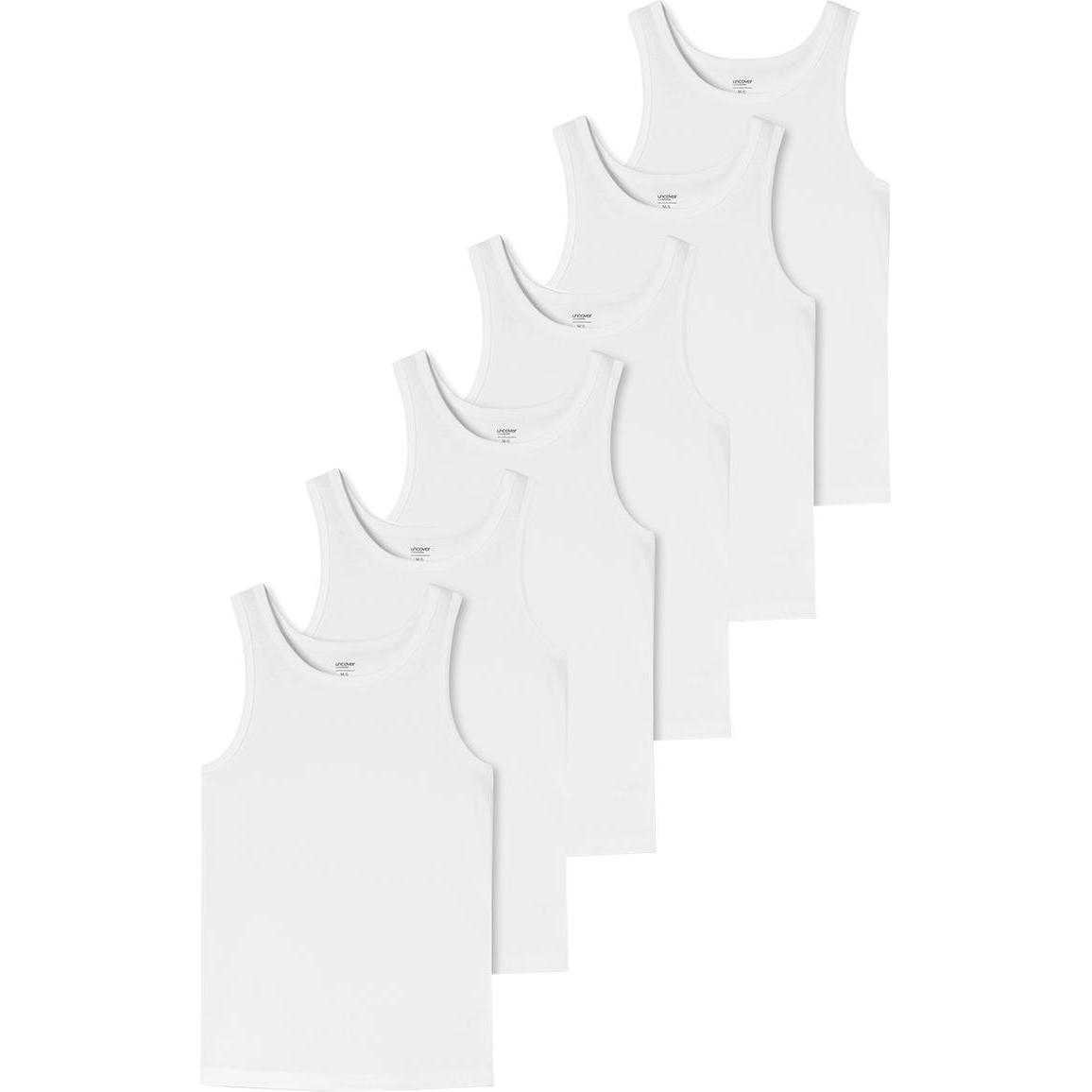 Uncover by Schiesser, Herren, Shirt, 6er Pack Basic Unterhemd / Tanktop, Weiss, (XXL)