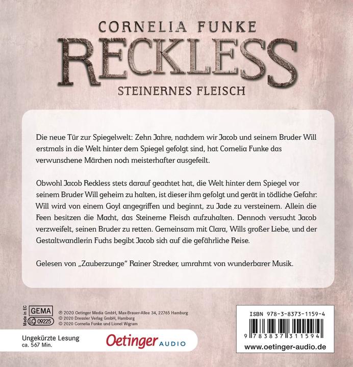 Produktbild Reckless 1 (Lionel Wigram, Cornelia Funke, Rainer Strecker, Eduardo Garcia, Nikolai Esche, Deutsch)