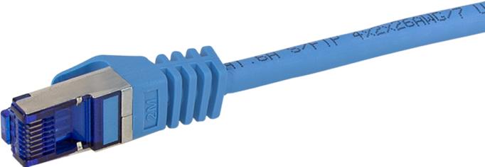 Actual product image LogiLink Patch cord Ultraflex, Cat.6A, S/FTP, 10 m, blue withCat.7 raw cable, extra flexible & soft cable m (S/FTP, CAT6a, 10 m)