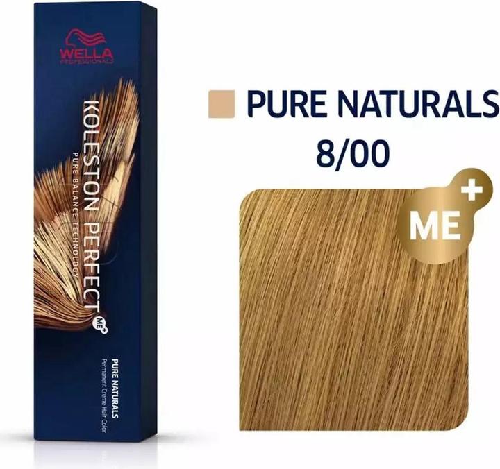 Immagine prodotto Wella Koleston Perfect ME ™ Pure Natural Hair + Pure Natura l s 60 ml - Tonalità: 8/00 (8/00)