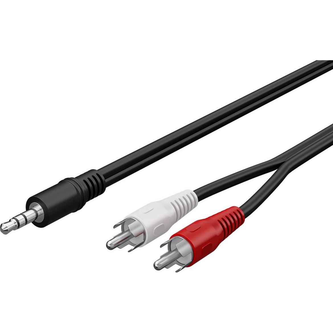 Goobay Audio Adapterkabel AUX, 3,5 mm Klinke zu stereo Cinch-Stecker (3 m), Audio Kabel