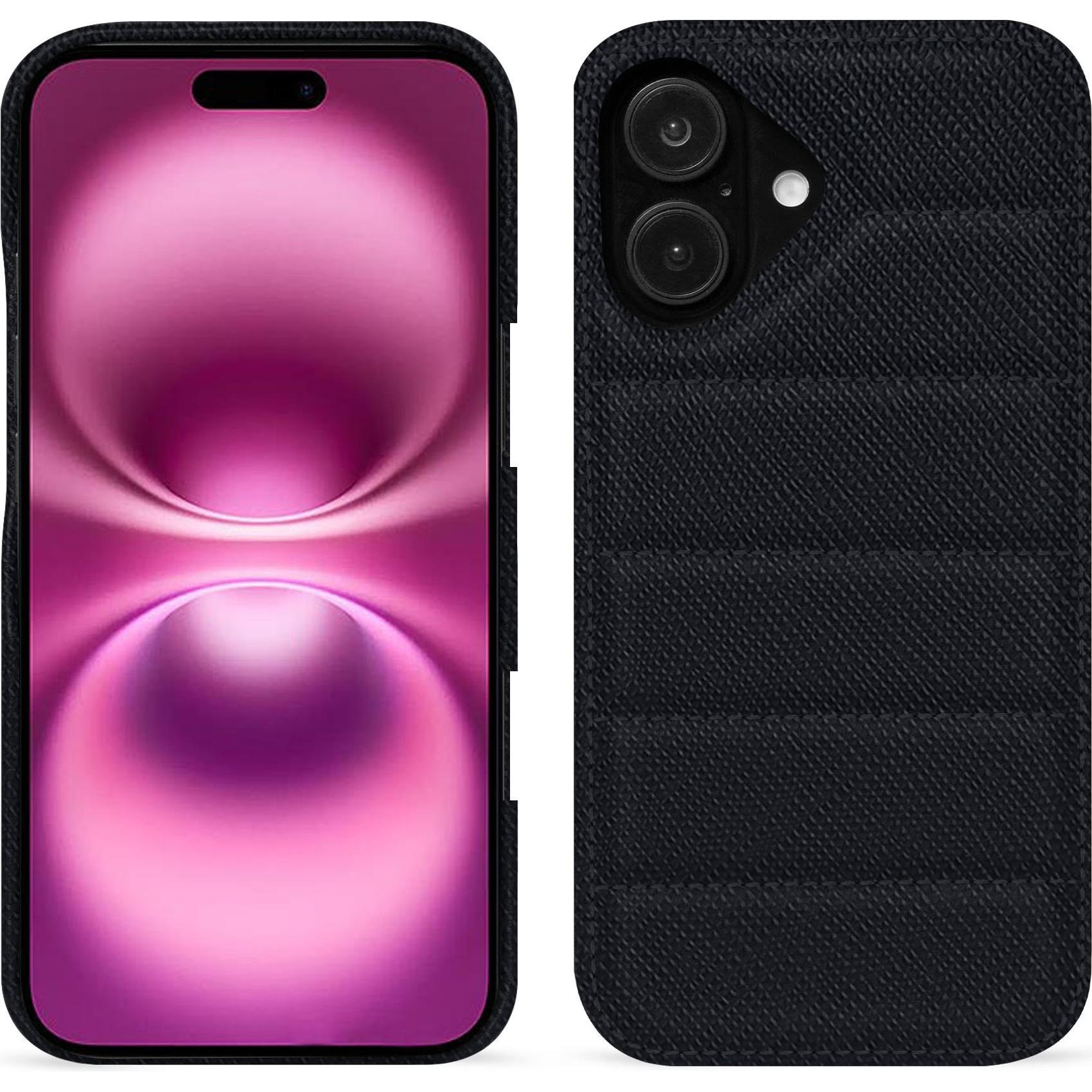 Noreve Lederschutzhülle (Apple iPhone 16 Plus), Smartphone Hülle, Schwarz
