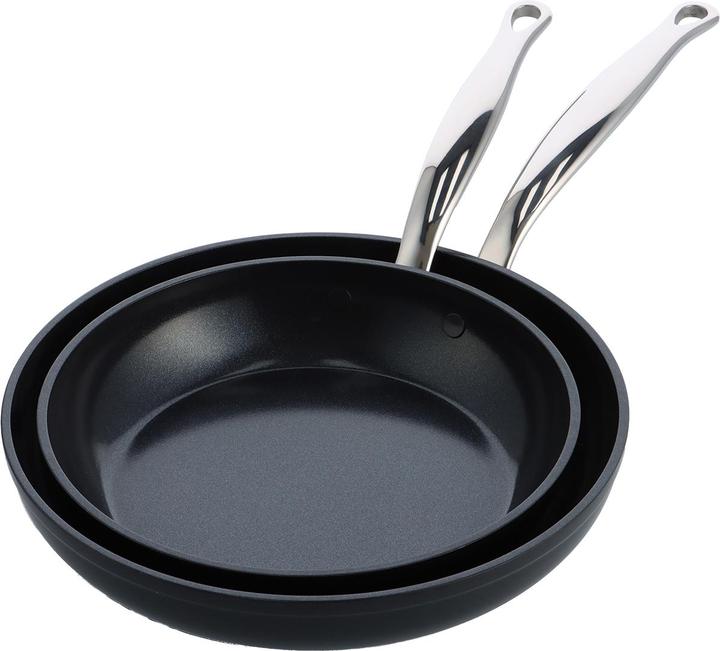 Produktbild Greenpan Barcelona Pro 2-delige Pannenset met keramische antikleeflaag 24/28 cm (Bratpfanne, Aluminium, 28 x 21 cm)