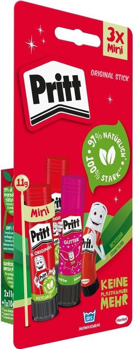 Actual product image Pritt Glue stick set with glitter stick 11 g, 3 pieces