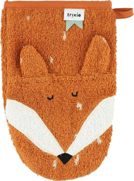 Actual product image Trixie Baby Wash mitt small set of 2 lion and fox