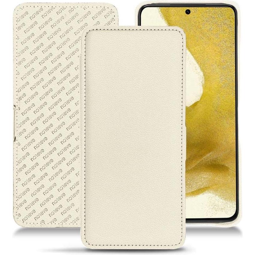 Noreve Lederschutzhülle horizontal (Samsung Galaxy S22), Smartphone Hülle, Weiss