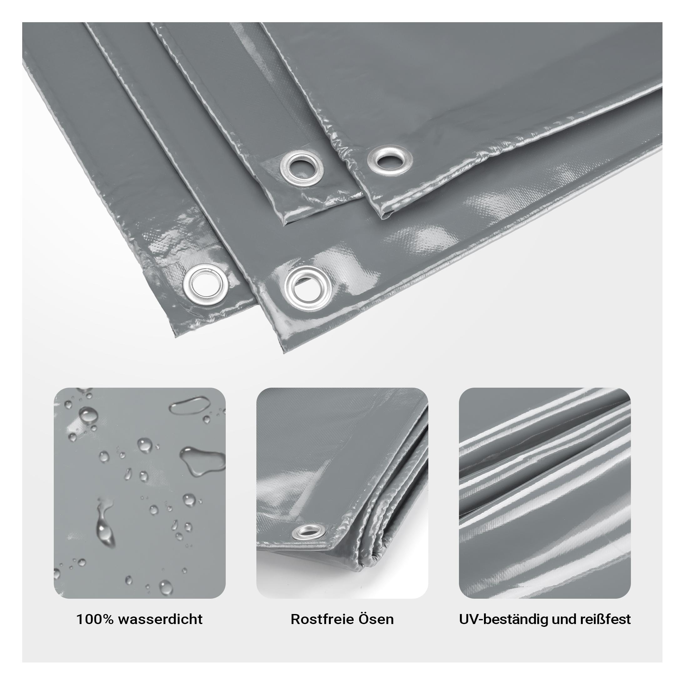 Bâche de protection 250g avec oeillets - Gris 12m x 15m Gris | Leroy Merlin
