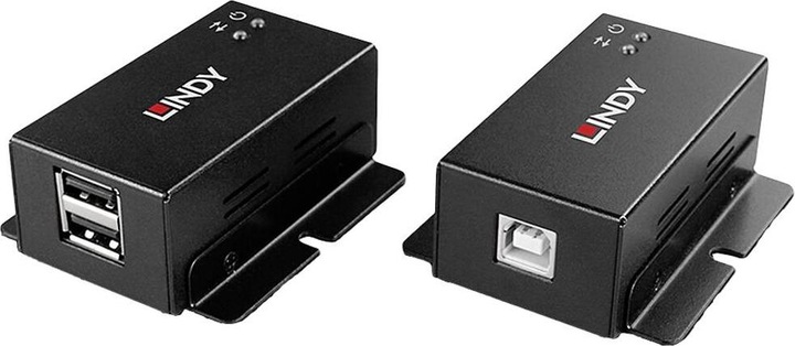Produktbild Lindy 50m 2 Port USB 2.0 Cat. 6 Extender 50m Verlängerung für 2 USB-Geräte mit bidirektionalem PoC