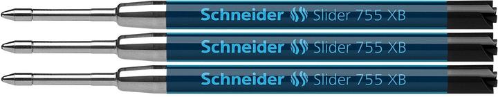Produktbild Schneider 3 Slider 755 Kugelschreiberminen XB schwarz (3 Stück, Schwarz, 7 mm)