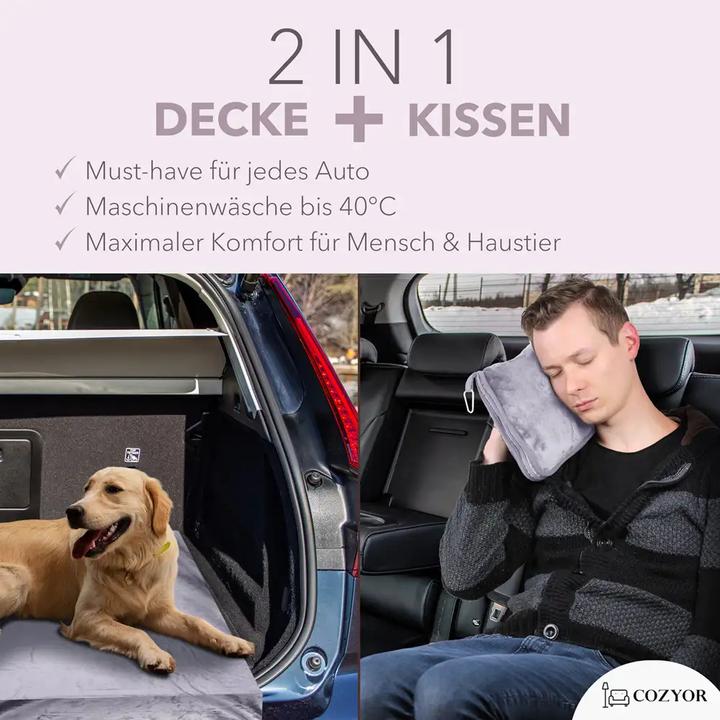 Immagine prodotto Cozyor Coperta da viaggio e cuscino da viaggio 2 in 1 per l'aereo (Cuscino per testa e collo)