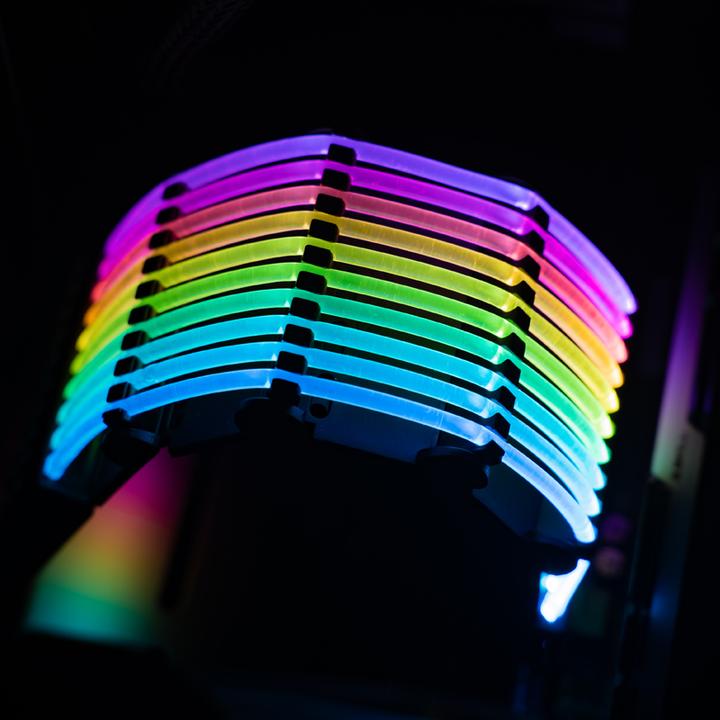 Actual product image Jonsbo DY-1 ARGB lighting for mainboard power cable (RGB)