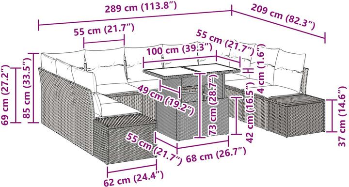 Produktbild vidaXL Modulare Sofagarnitur