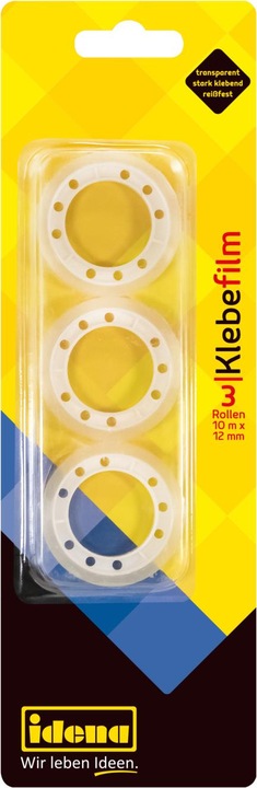 Produktbild Idena Klebefilm transp. 12mm x 10m, 3 Stück (12 mm)