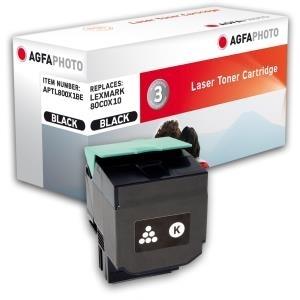 Actual product image AGFAPHOTO Black Toner Cartridge (Alternative to: Lexmark 80C0X10, Lexmark 800X1)