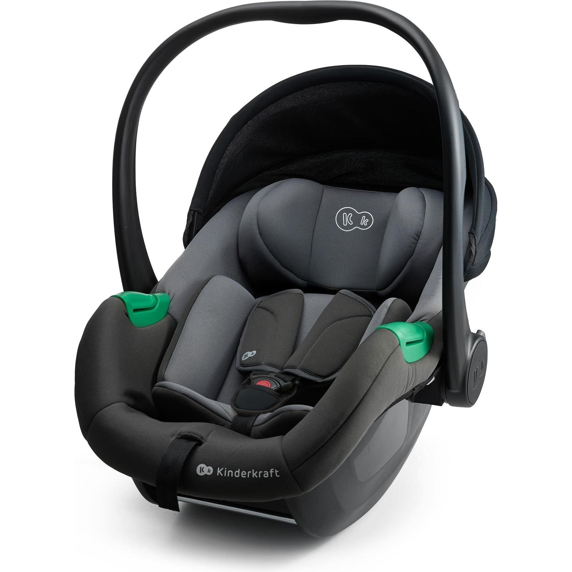 KinderKraft, Seggiolino auto, Car Seat MINK PRO 2 i-Size and base MINK FX 2 SET GREY (Seggiolino, Seggiolino per bambini, ECE R129/i-Size Standard)