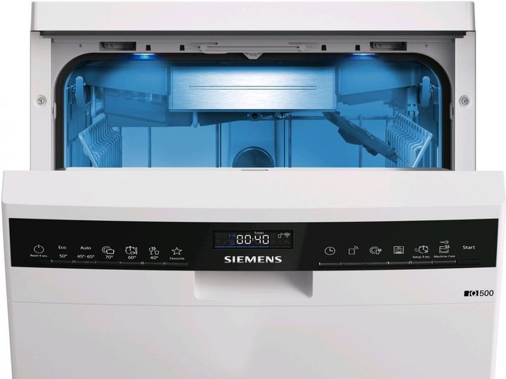 Actual product image Siemens iQ500, Freestanding dishwasher, 45 cm, White, SR25ZW10ME