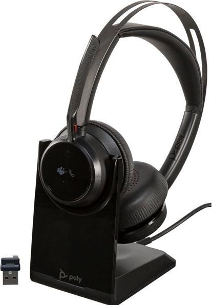 Produktbild HP Poly Voyager Focus 2 + USB-C/A-Adapter + Ladestation (Kabellos, USB-C, Microsoft Teams)