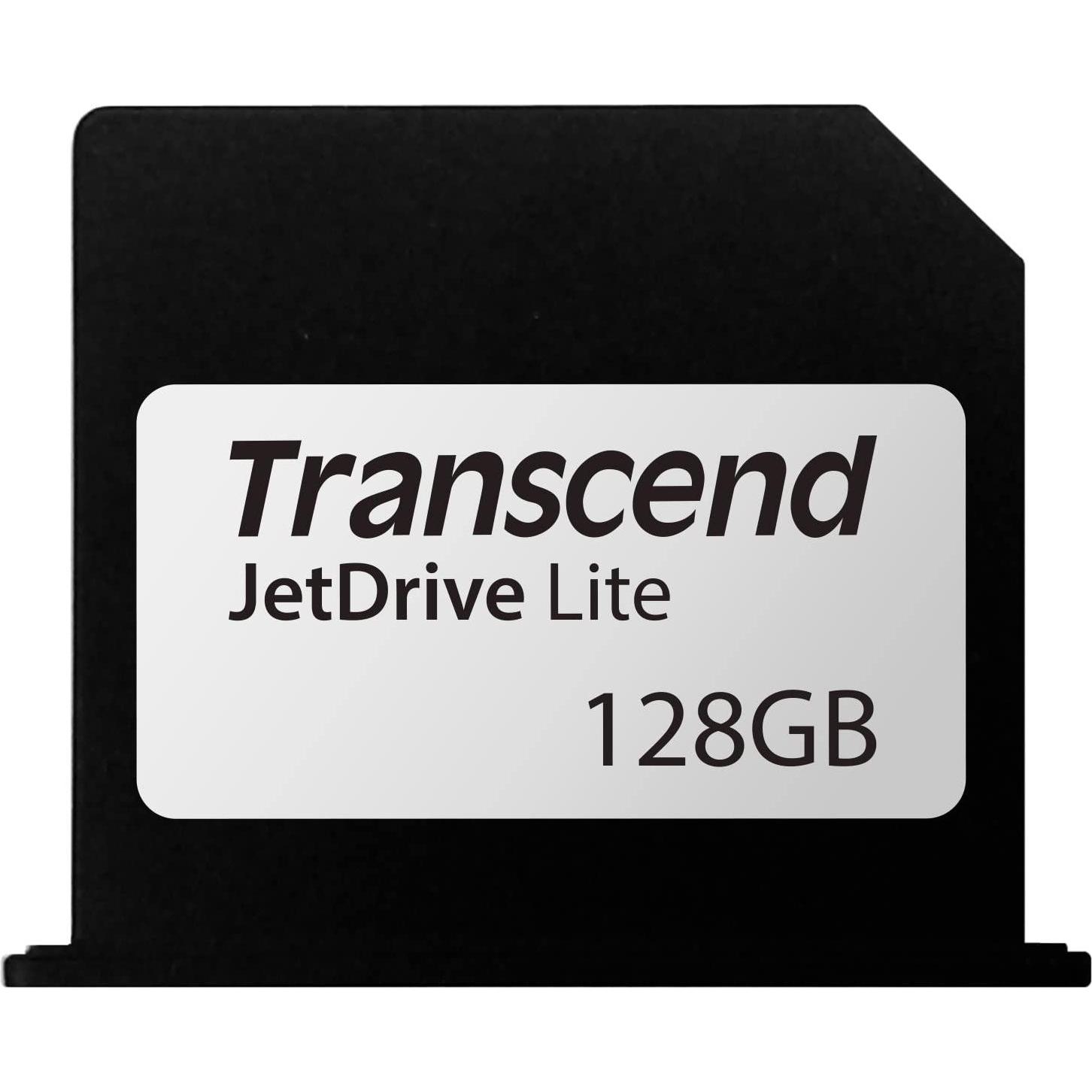Transcend JetDrive Lite 350 128G MacBook Pro 15 Retina (128 GB, SDXC, U1), Speicherkarte, Schwarz, Silber