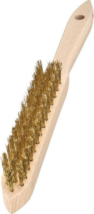 Actual product image Lessmann Wire brush crimped brass wire (3-row)