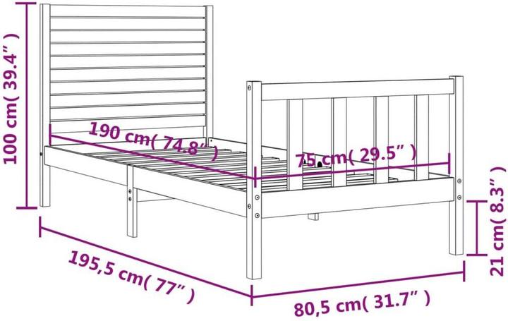 Actual product image VidaXL Adiran (75 x 190 cm)