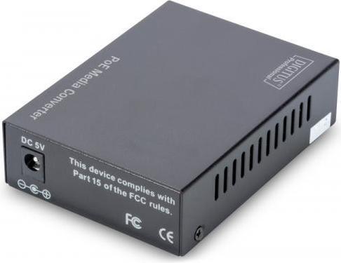 Actual product image Digitus PoE Media Converter Singlemode 10/100/1000Base-T to 1000Base-LX Incl. PSU 30W SC connector Up to... (Media converter)