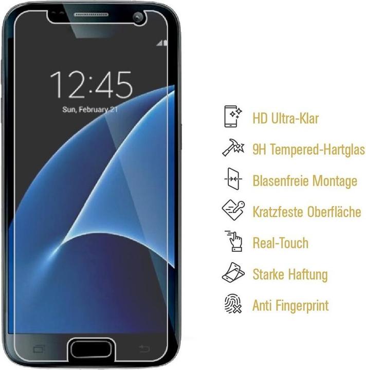 Actual product image Protectorking 6x 3D A++ real tempered 9H armoured glass CLEAR (6 Piece, Samsung Galaxy S7)