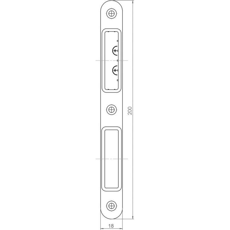 KFV, Türgriff + Fenstergriff, Flachschliessblech 116 (Türschild)