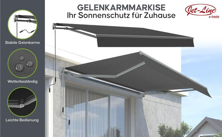 Produktbild Jet-Line Markise Sunset anthrazit 295x200 cm (2.95 m)