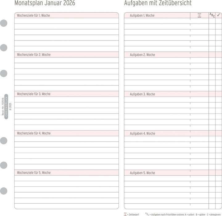 Nährwerte und Zutaten Chronoplan Monatsplan (Spezial, Deutsch)