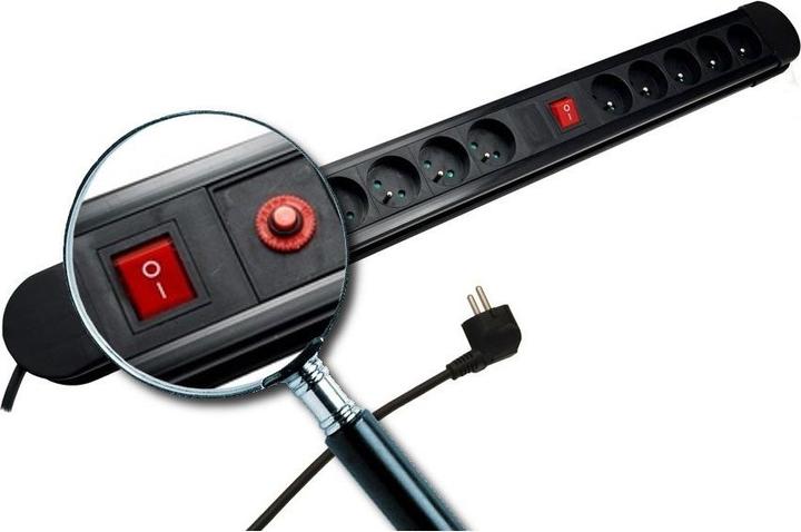 Actual product image Maclean Power strip (10x, CEE 7/5, 1.50 m)