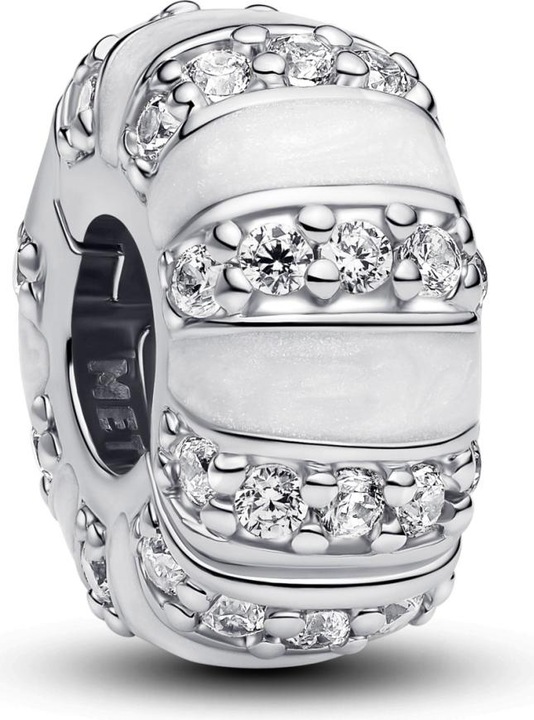 Pandora Clip-Charm mit Steinen und Emaille (Silber 925)