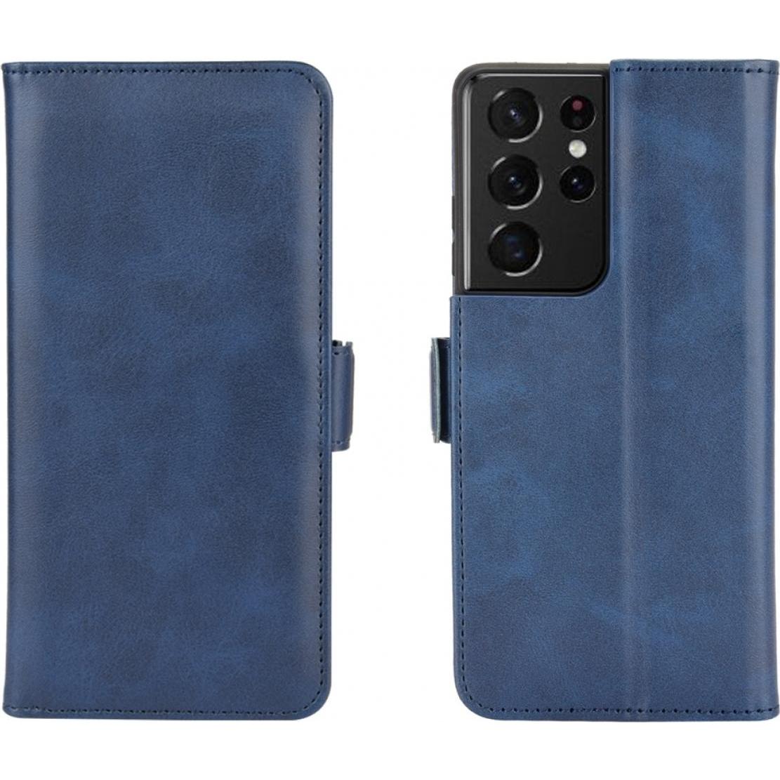 Screenguard Samsung Galaxy S21 Ultra CardLounge Lederhülle (Samsung Galaxy S21 Ultra), Smartphone Hülle, Blau