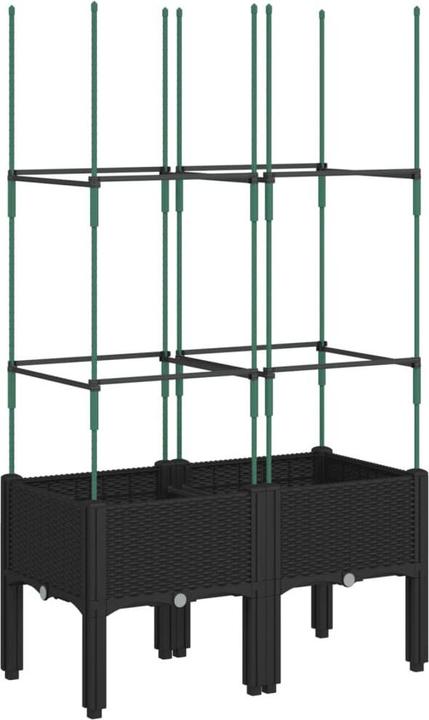 Image du produit vidaXL Bac à plantes avec treillis PP