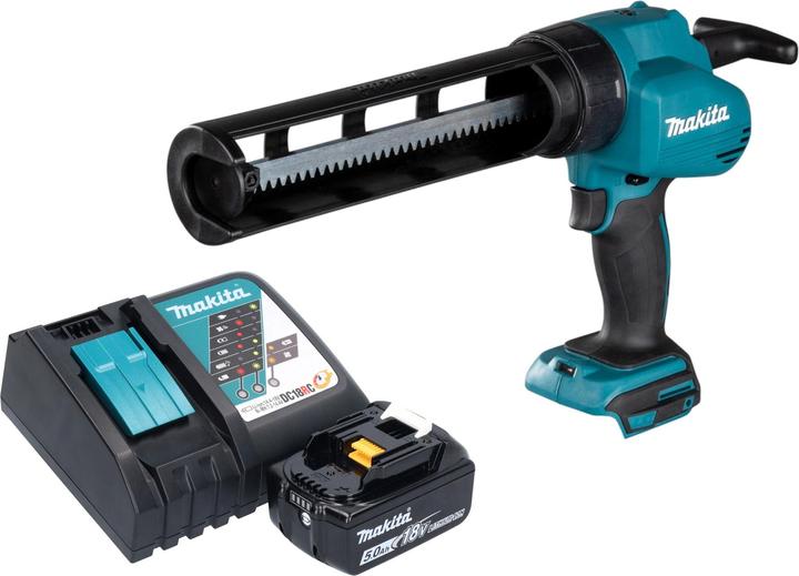 Actual product image Makita DCG 180 RT1 cordless cartridge gun 18 V + 1x rechargeable battery 5.0 Ah + charger