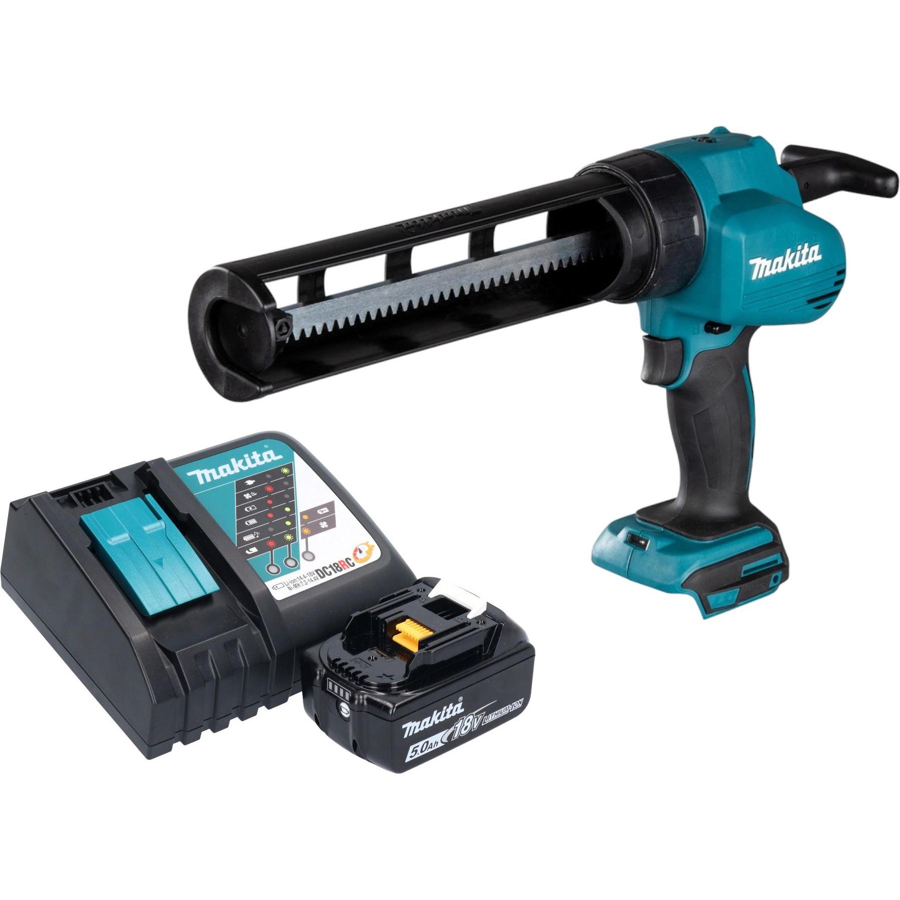 Thumbnail - Makita, Kartuschenpistole + Fettpresse, DCG 180 RT1 Akku Kartuschenpistole 18 V + 1x Akku 5,0 Ah + Ladegerät