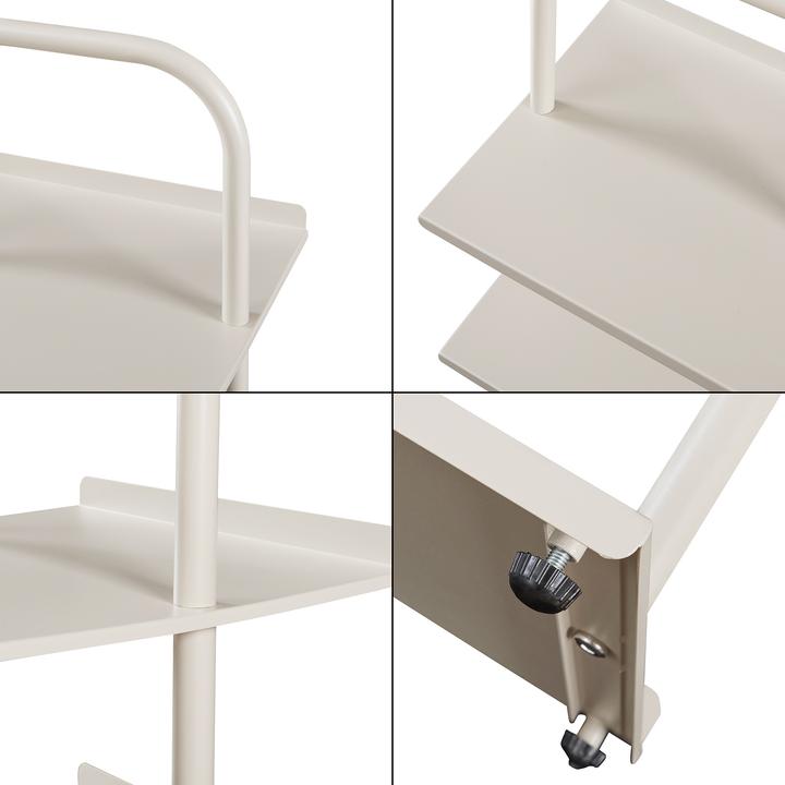 Produktbild En.Casa Schuhregal Poytya Stahl 96x34x32 cm Champagne