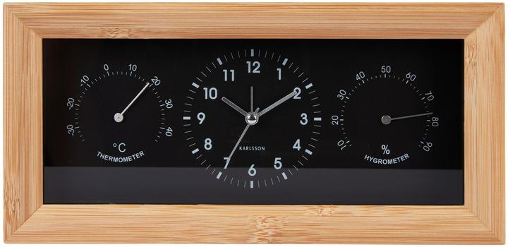 Actual product image Karlsson Classic alarm clock Neat Rectangle Bamboo / Black