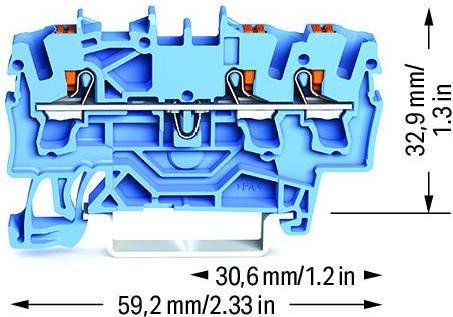 Produktbild Wago Durchgangsklemme 5.20 mm Push-