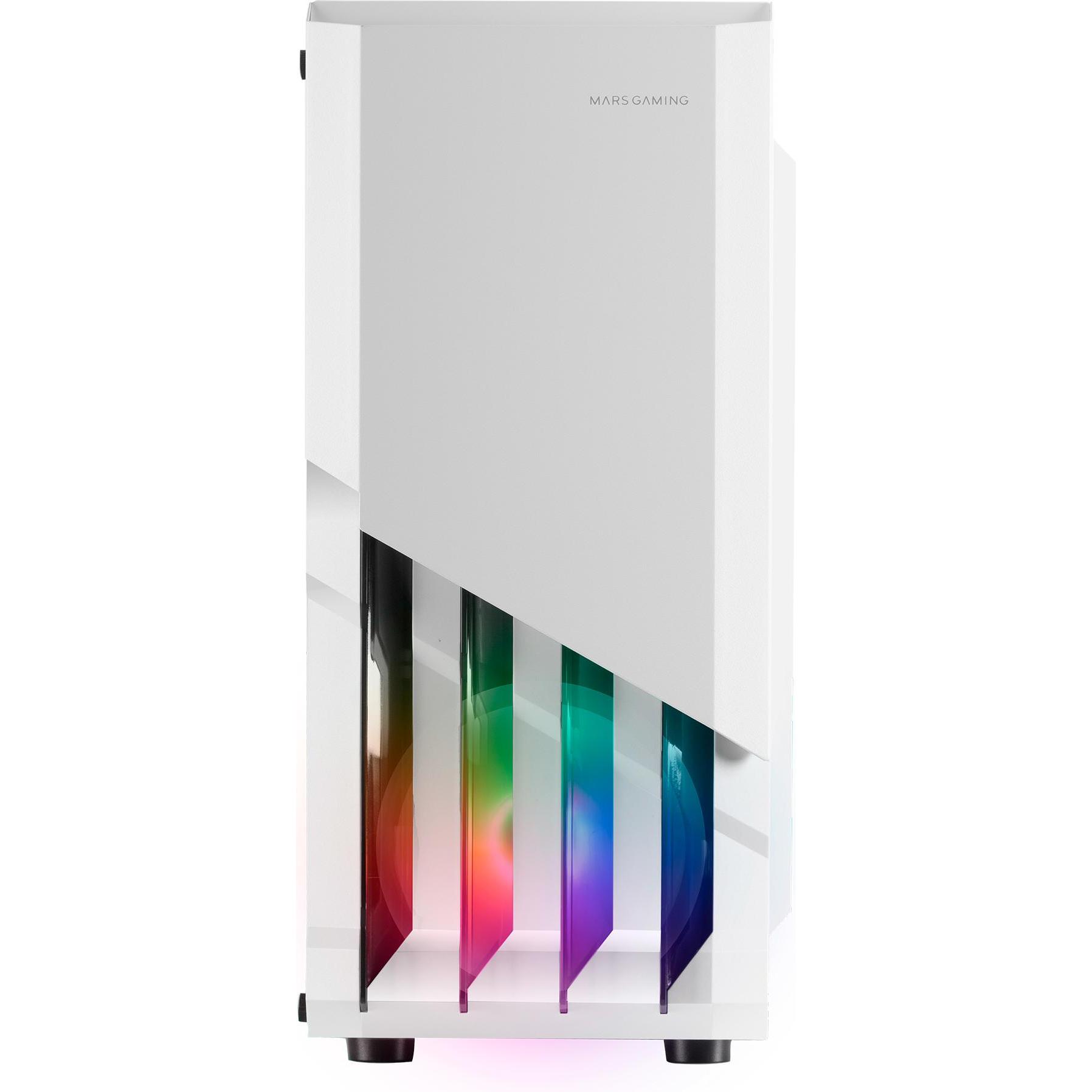 Thumbnail - Mars Gaming MC-X2 (ATX, Mini-ITX, mATX), PC Gehäuse, Weiss