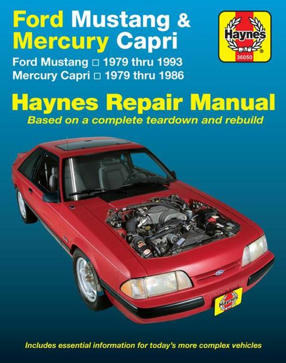 Produktbild Ford Mustang, Ghia & Cobra (1979-1993) & Mercury Capri, Ghia & RS (1979-1986) in-line 4 cyl & 6 (Englisch, Haynes Publishing, 1988)