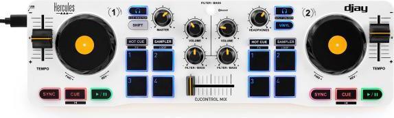 Actual product image Hercules DJ Control Mix Controller with headphones