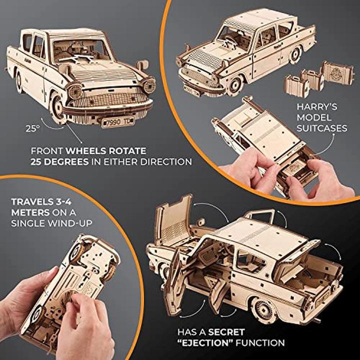 Actual product image Ugears Flying Ford Anglia