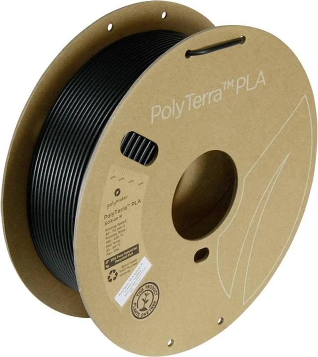 Actual product image Polymaker PolyTerra PLA Edition-R Black 2.85mm 1kg (PLA, 2.85 mm, 1000 g, Black)