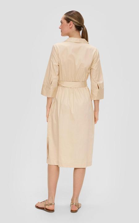 Image du produit s.Oliver Kleid Hemdblusenkleid aus Baumwolle mit Bindegürtel (40)