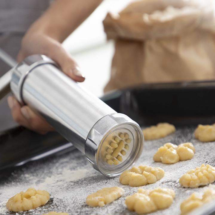 Immagine prodotto InnovaGoods Distributore di pasta per biscotti e pistola a spruzzo - 4 ugelli (Pressa per biscotti)