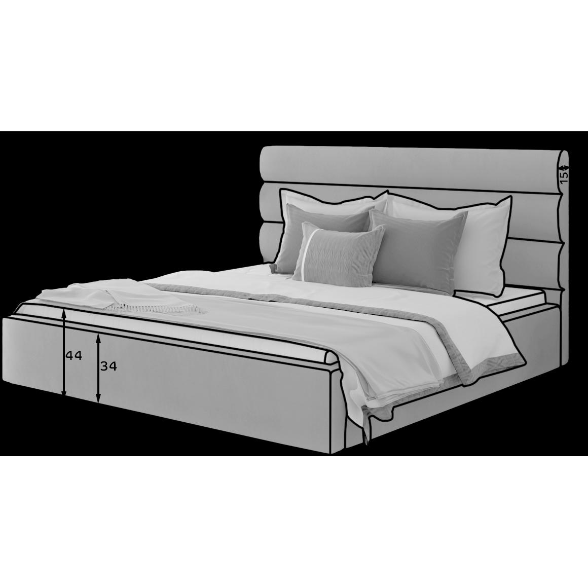 ELTAP, Bett, Caramel mit Stauraum (180 x 200 cm)